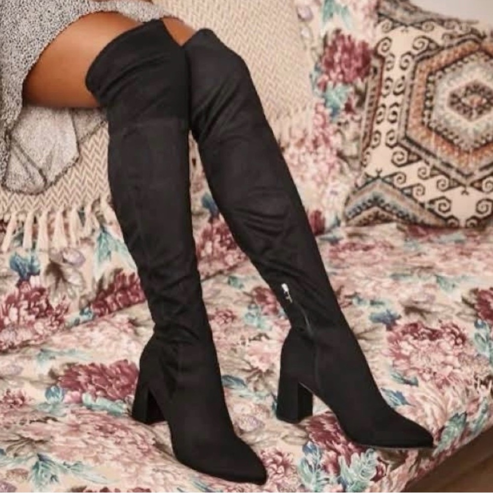 Marc Fisher Charcoal Over the Knee Boots